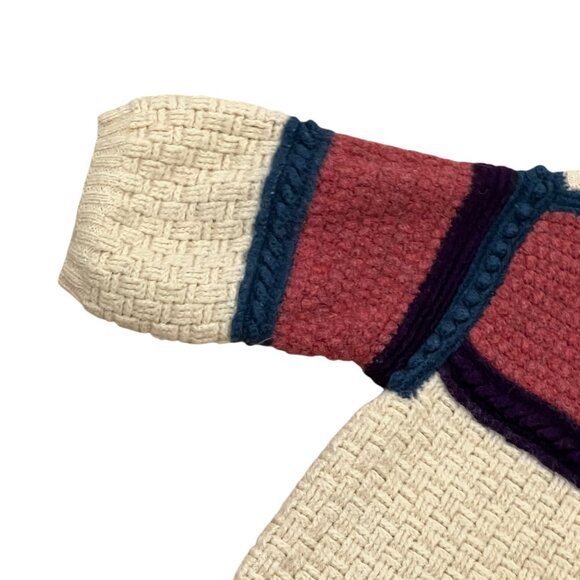 Women’s Vintage sweater cream/red wool y2k - Picture 2 of 4